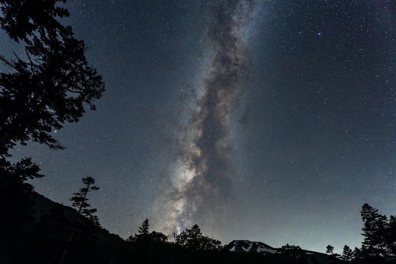 Stargazing at night